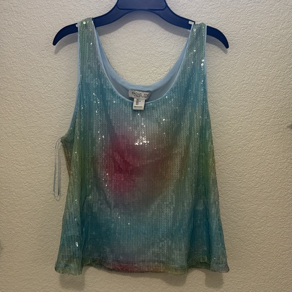 Rachel Zoe Sequin Sleeveless Multicolor Top Size L - Picture 6 of 6